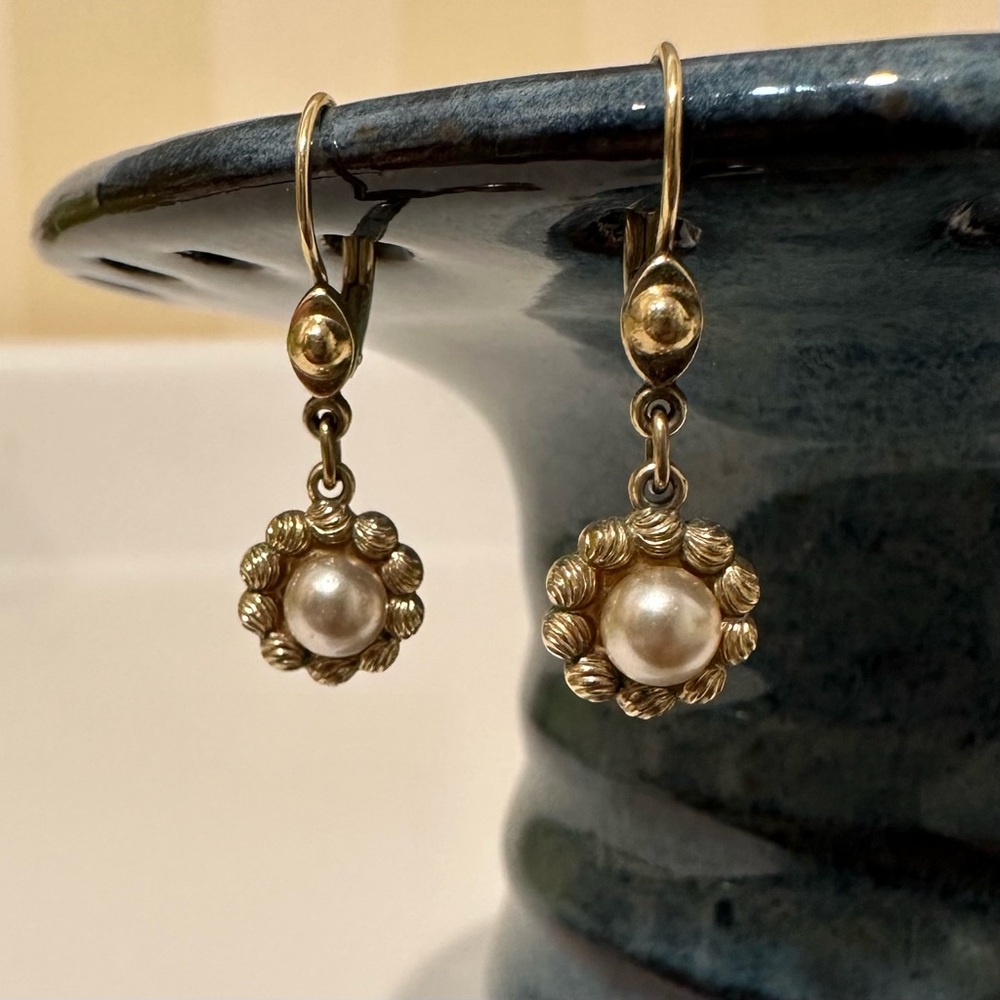 K&L Vintage Floral Drop Earrings